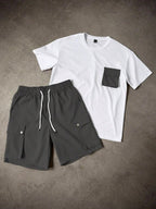Men's T-shirt and Cargo Shorts Set