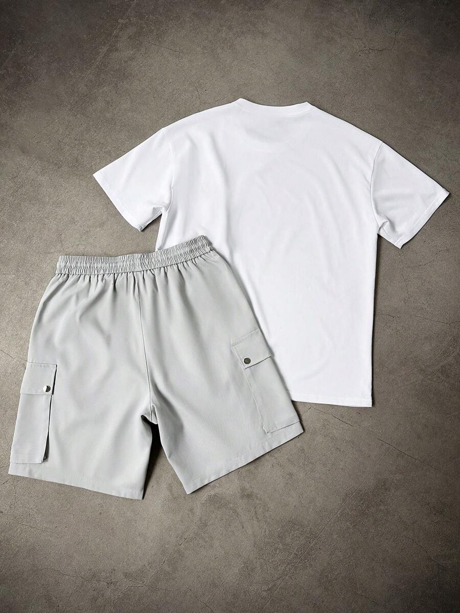 Men's T-shirt and Cargo Shorts Set