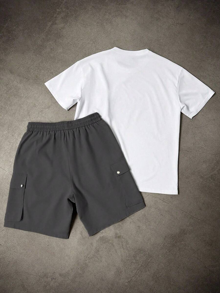 Men's T-shirt and Cargo Shorts Set