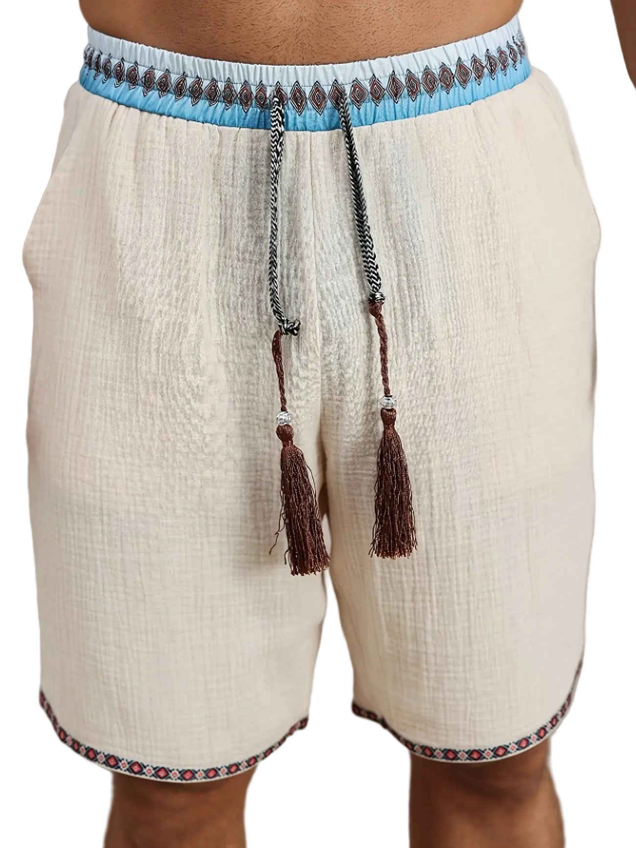 Men's Tassel Drawstring Shorts