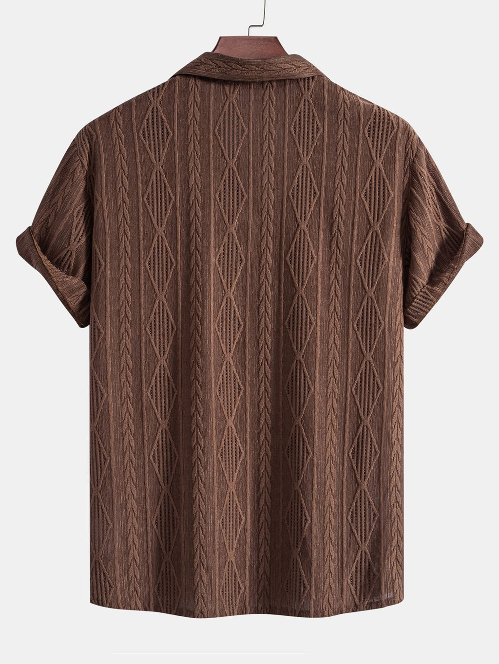 Men's Textured Button-Up Shirt
