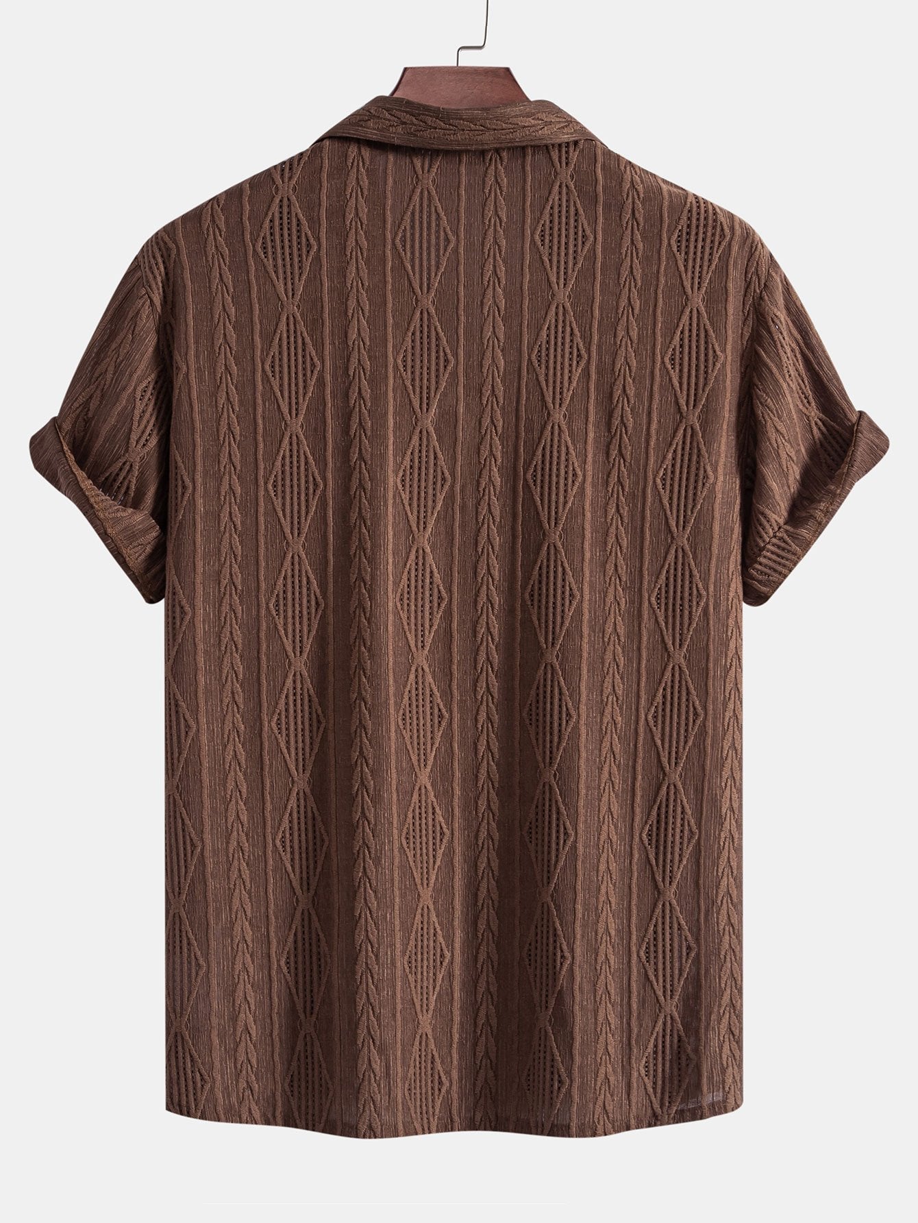 Men's Textured Button-Up Shirt