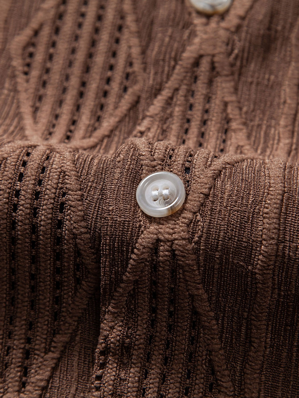 Men's Textured Button-Up Shirt