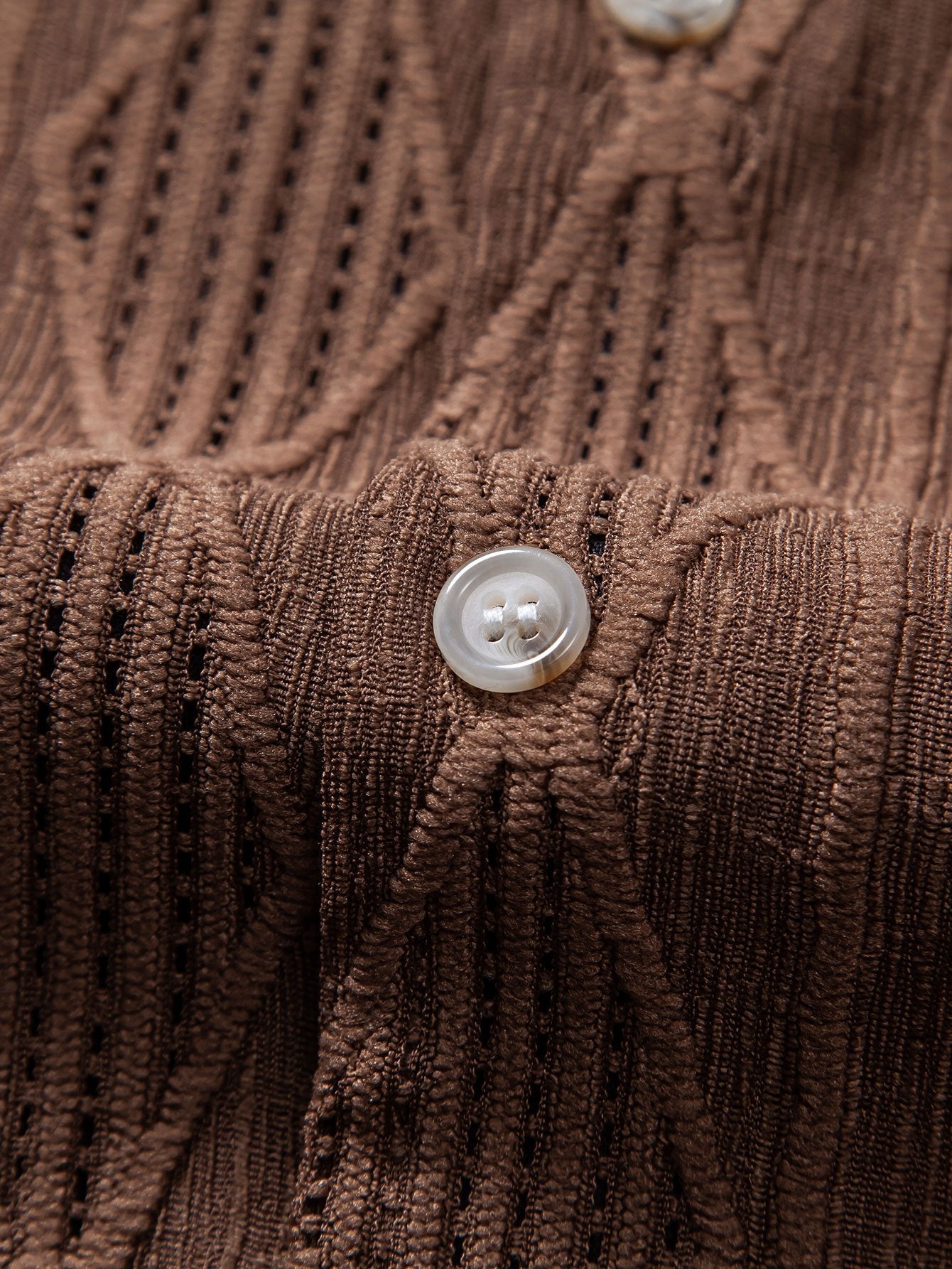 Men's Textured Button-Up Shirt