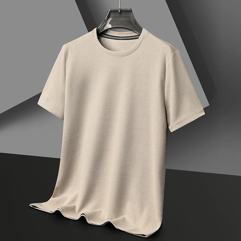 Men's Textured Crew Neck T-Shirt