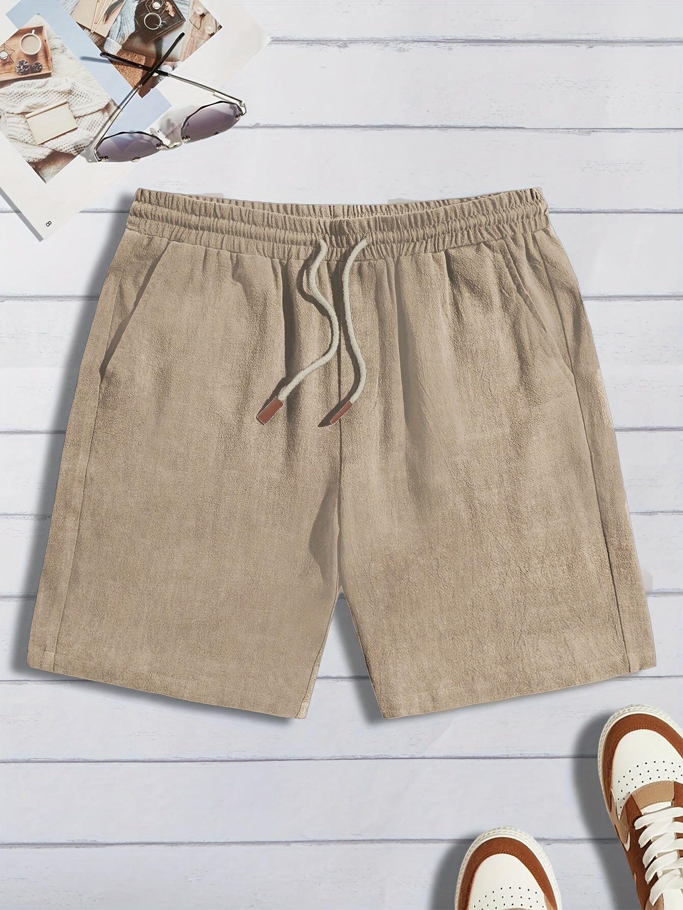 Men's Textured Drawstring Shorts