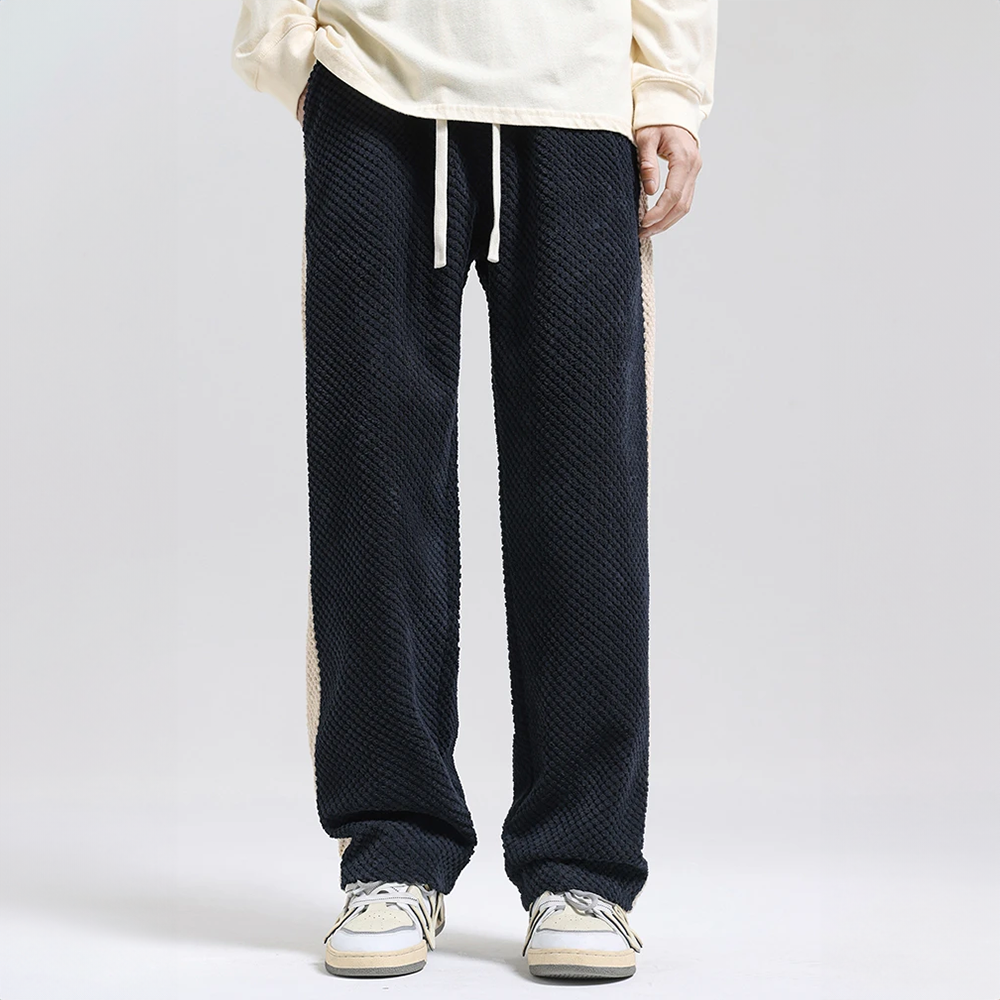 Men's Textured Drawstring Trousers