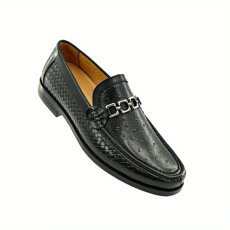 Men's Textured Horsebit Loafers
