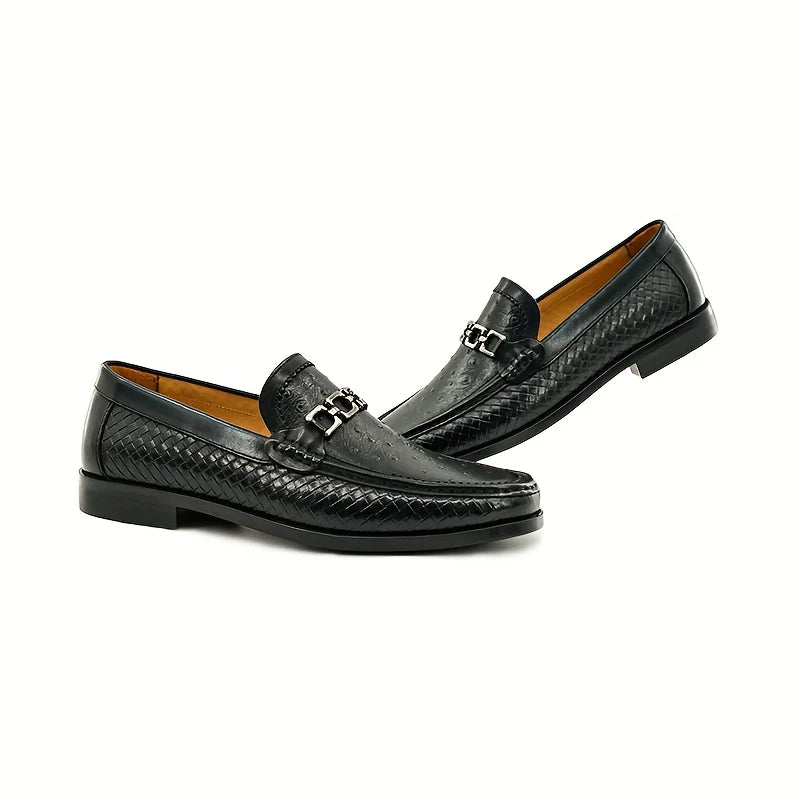 Men's Textured Horsebit Loafers