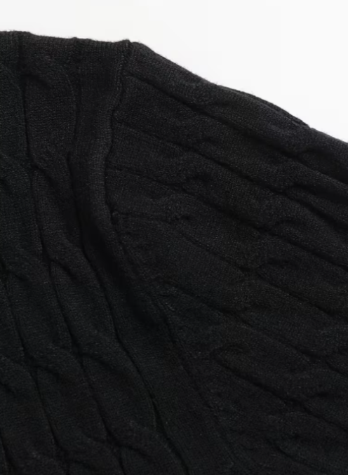 Men's Textured Knit Polo Jumper