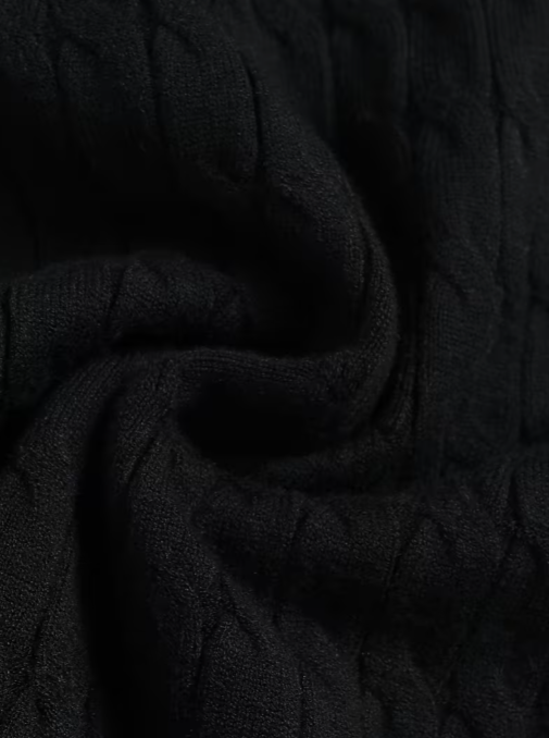 Men's Textured Knit Polo Jumper