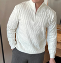 Men's Textured Quarter-Zip Jumper