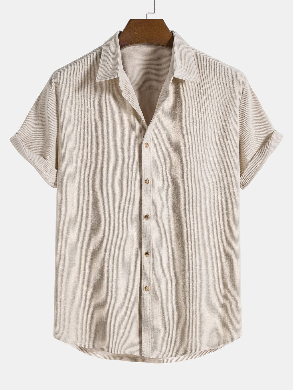 Men's Textured Shirt and Shorts Set