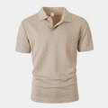 Men's Textured Short Sleeve Polo