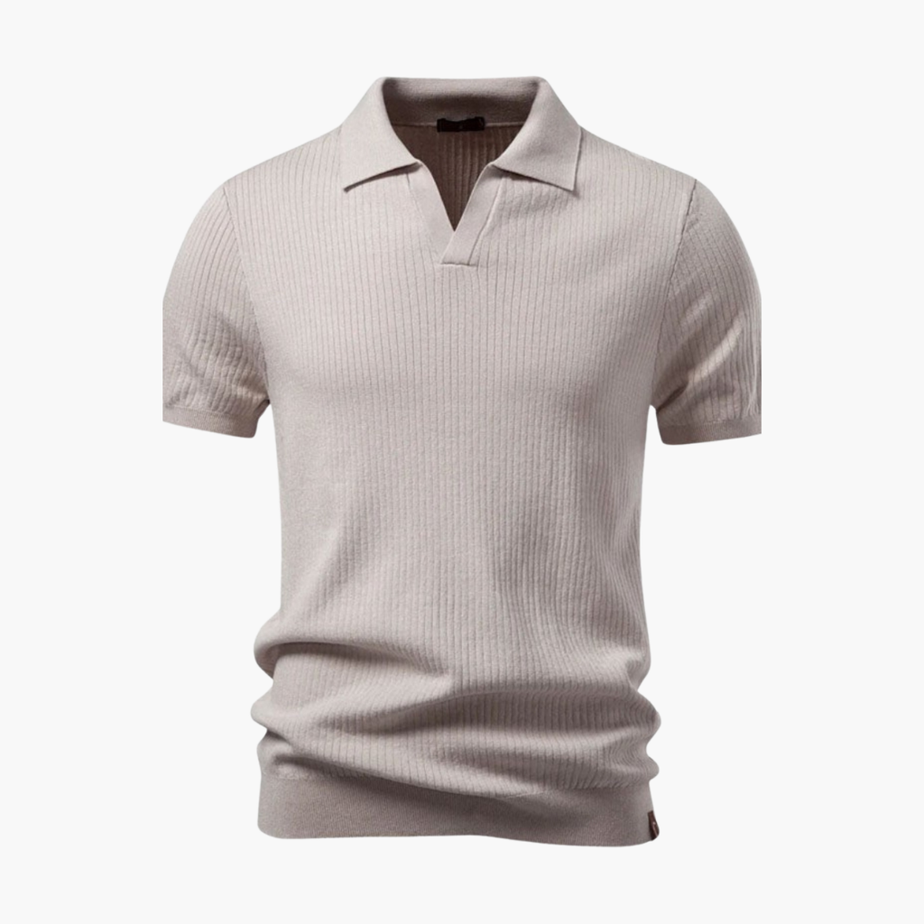 Men's V Neck Polo and Cargo Shorts Set