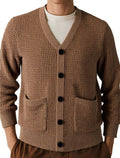 Men's Waffle Knit Cardigan
