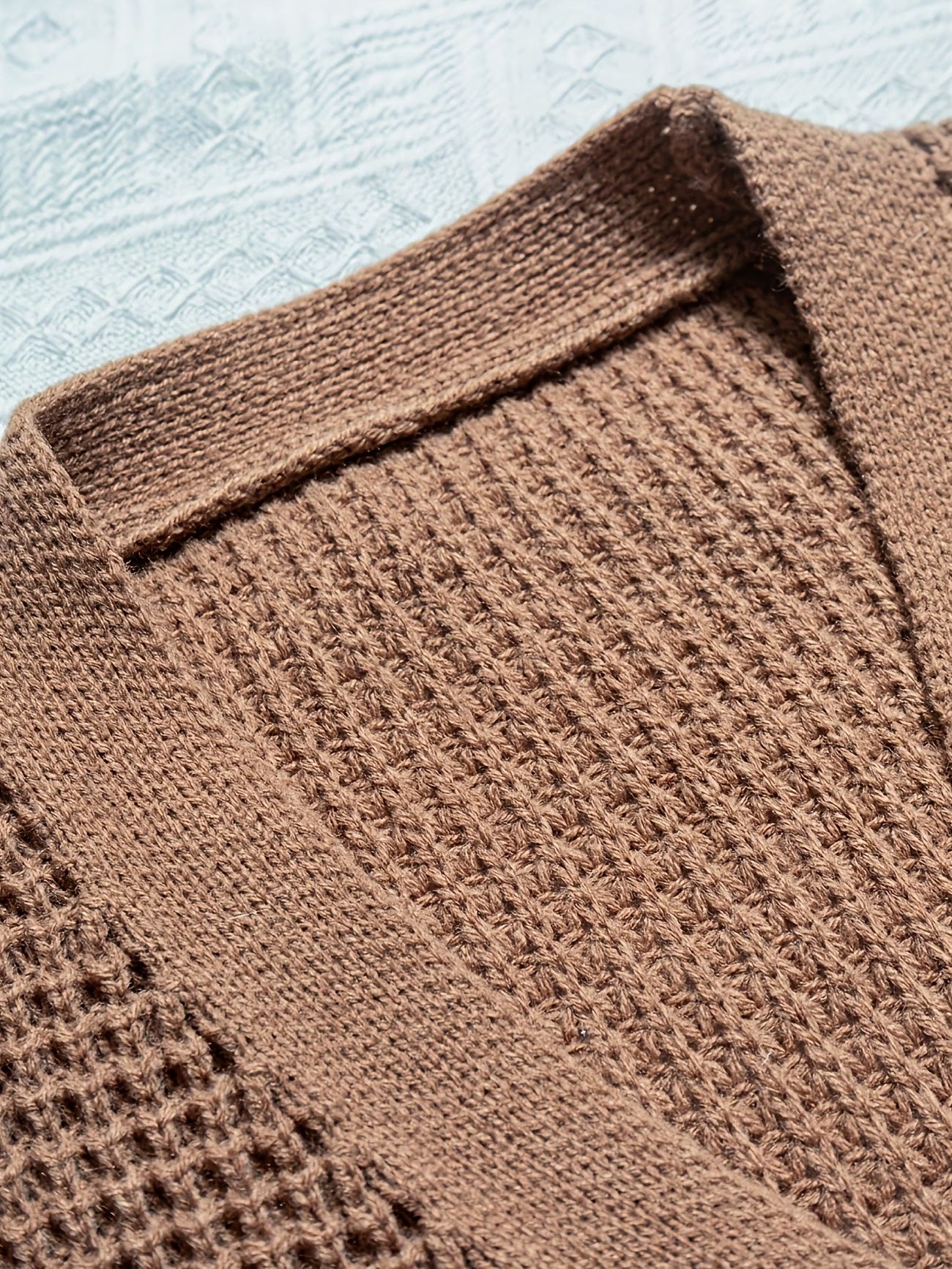 Men's Waffle Knit Cardigan