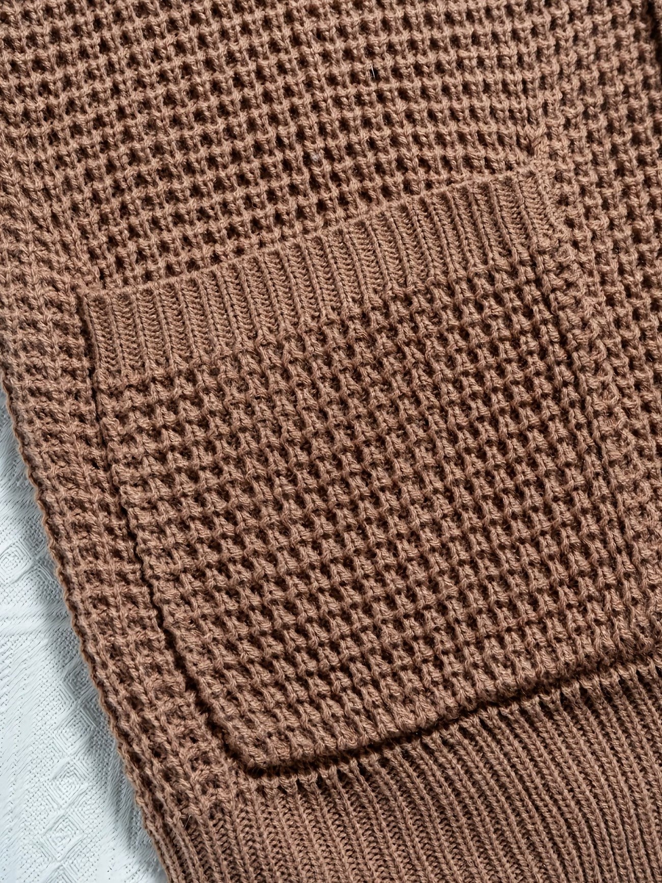 Men's Waffle Knit Cardigan