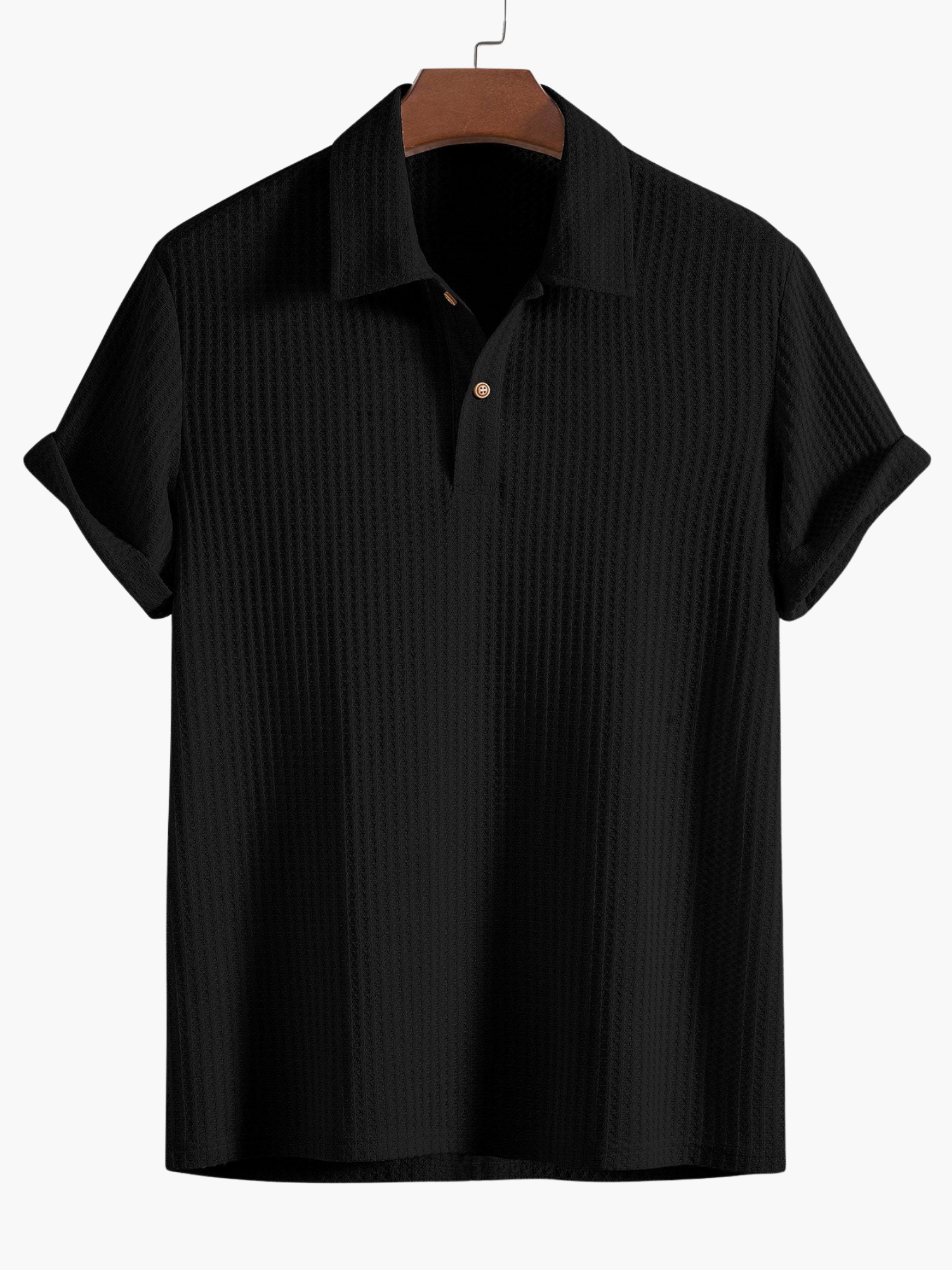 Men's Waffle Polo and Trousers Set