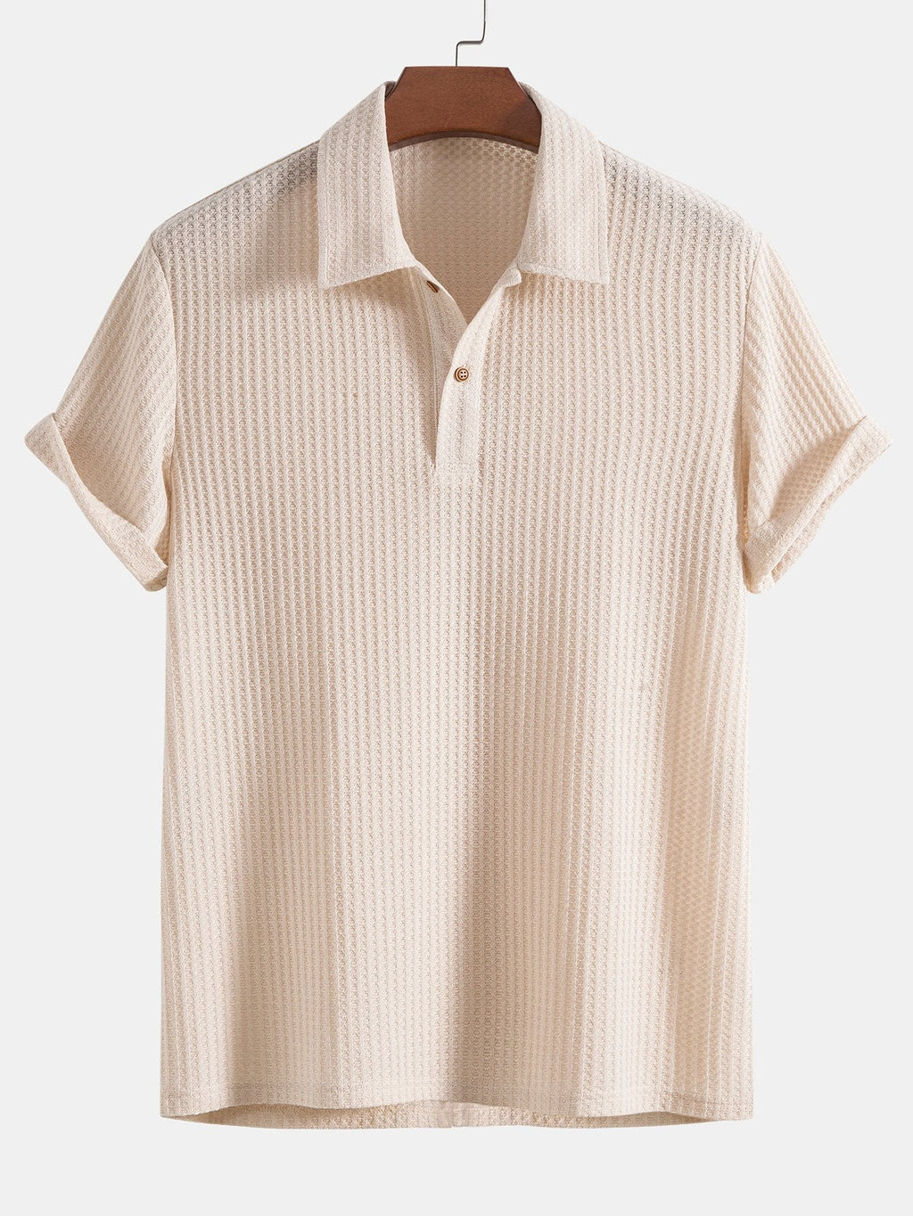 Men's Waffle Polo Shirt