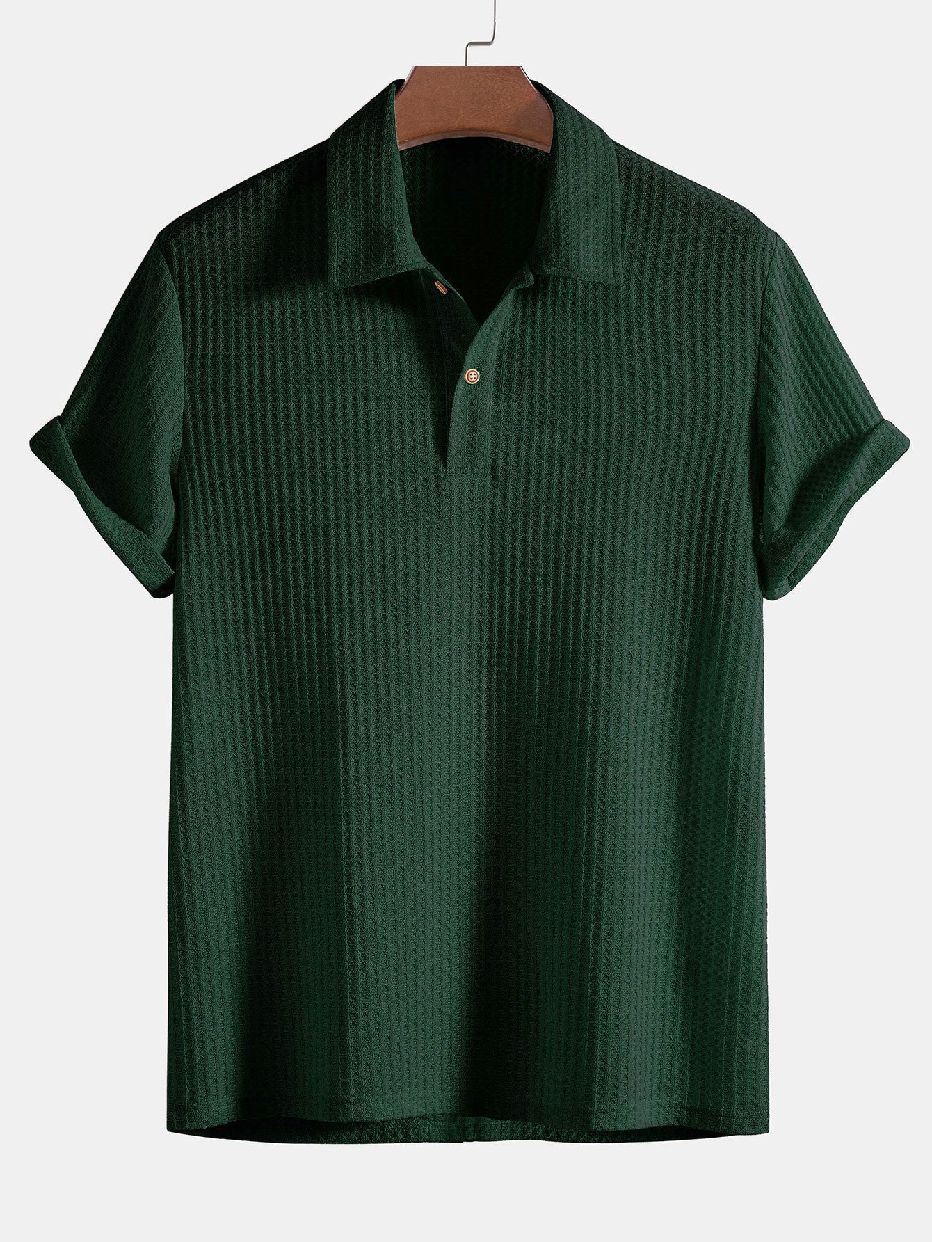 Men's Waffle Polo Shirt