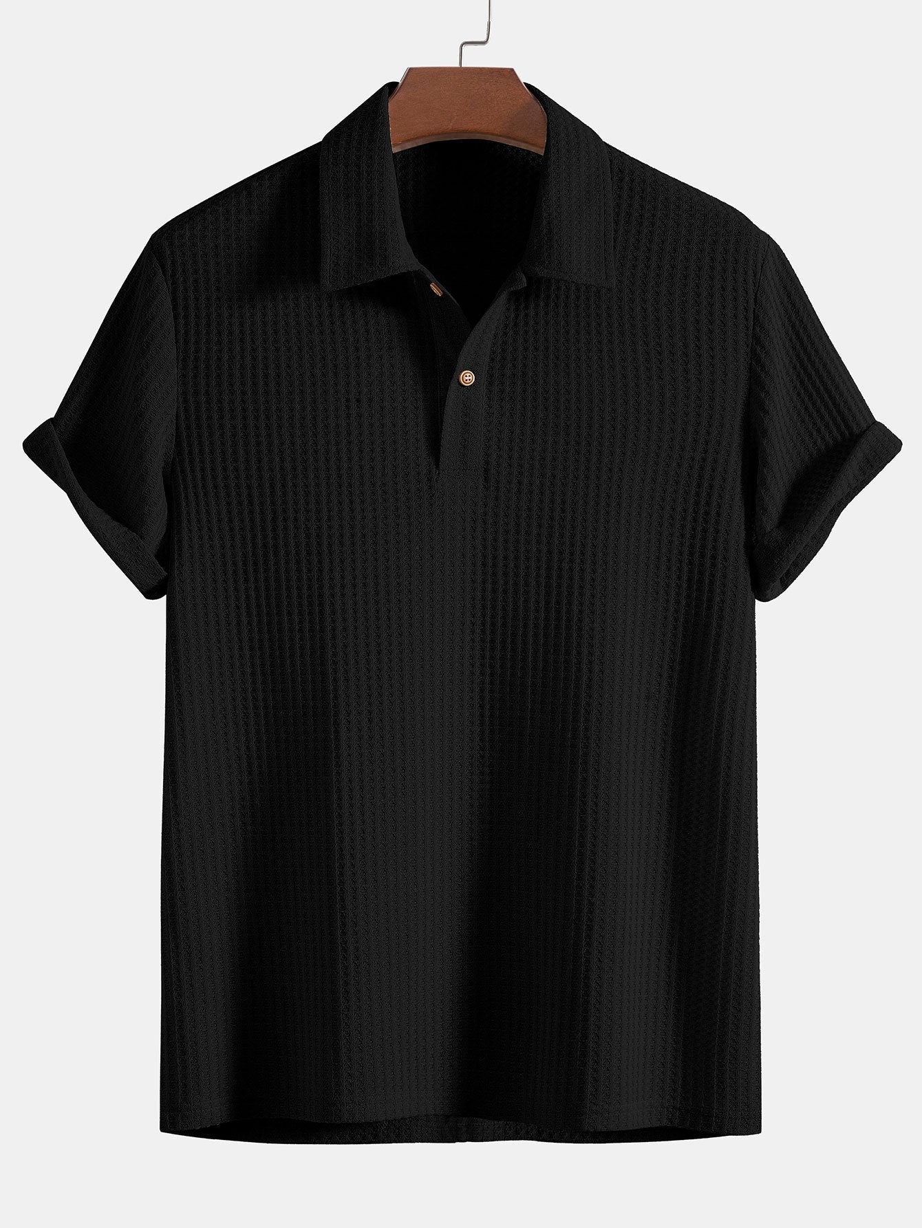 Men's Waffle Polo Shirt