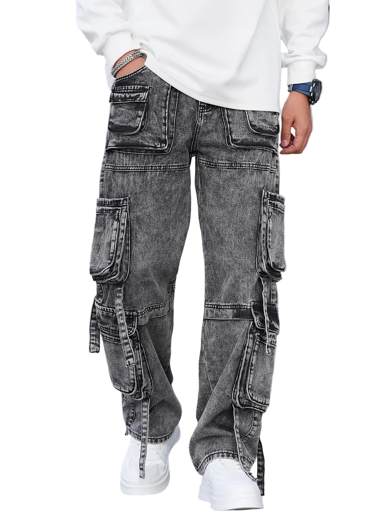 Men's Wide Cargo Jeans