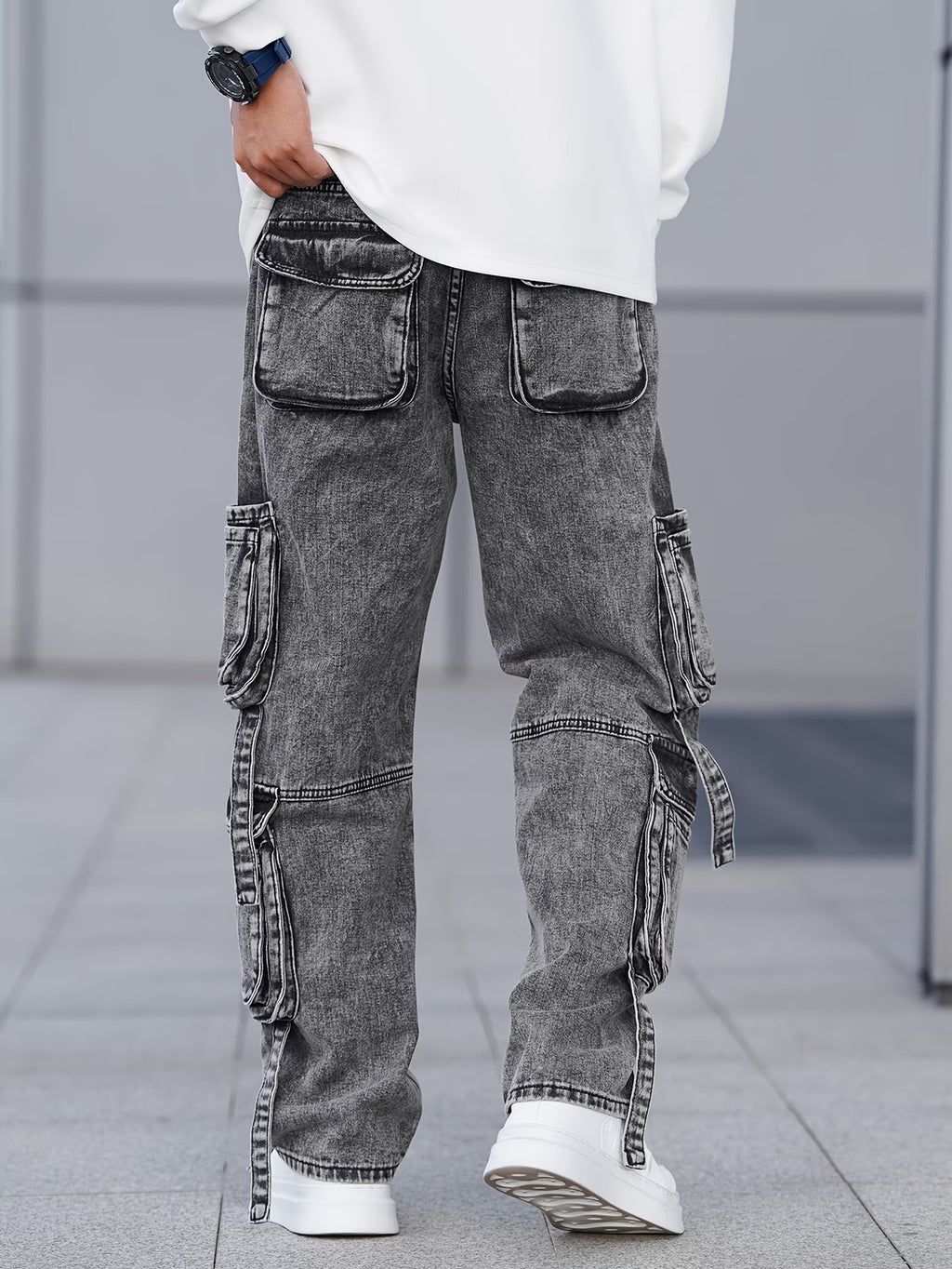 Men's Wide Cargo Jeans