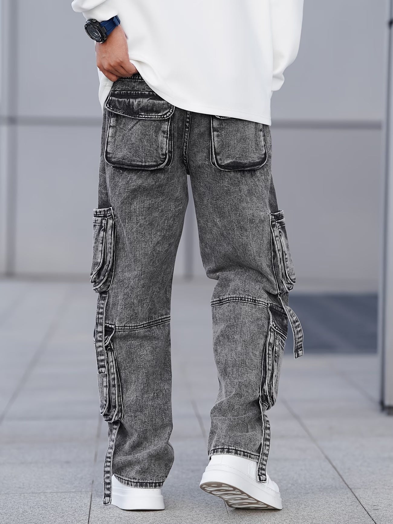 Men's Wide Cargo Jeans