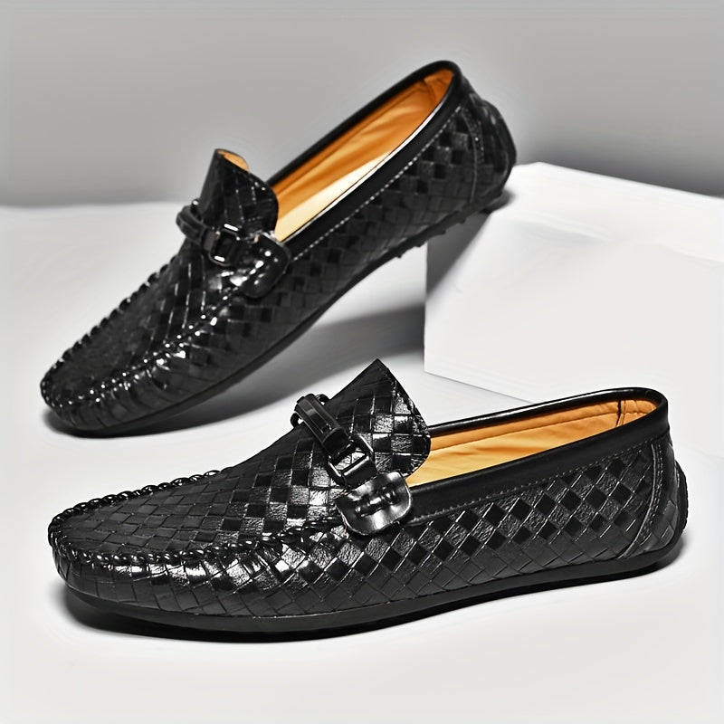 Men's Woven Buckle Loafers