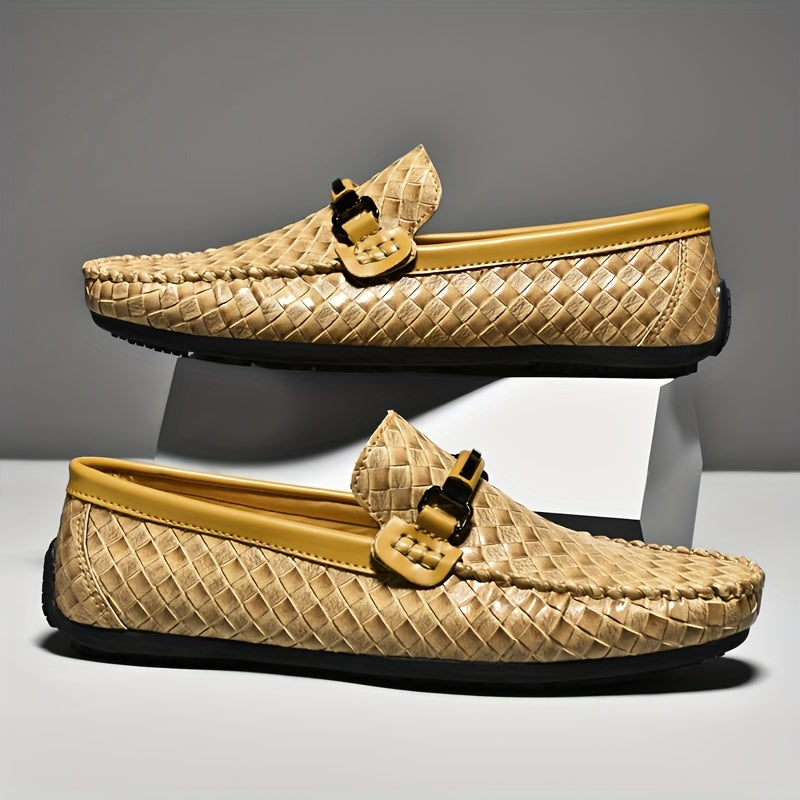 Men's Woven Buckle Loafers