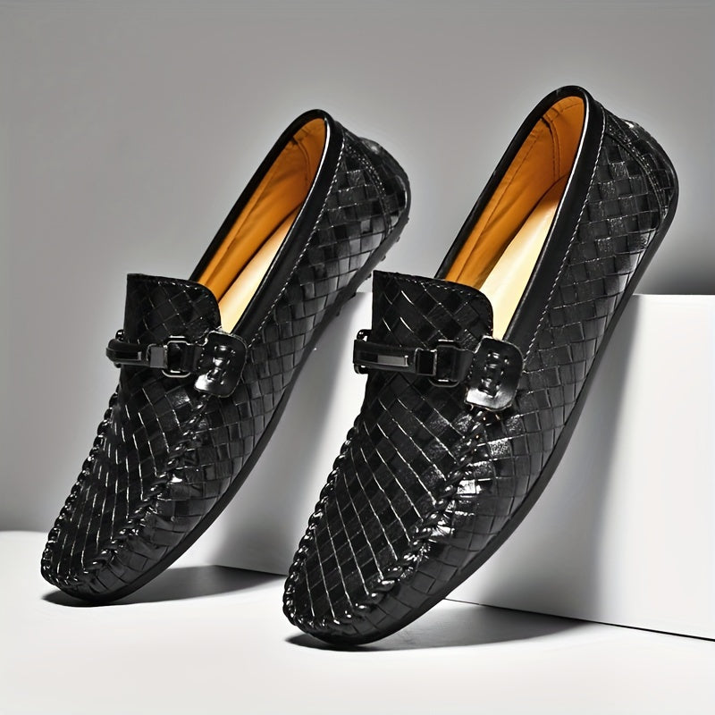 Men's Woven Texture Bit Loafers
