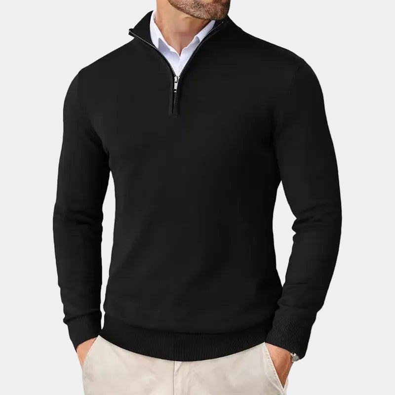 Men's Zip Neck Jumper