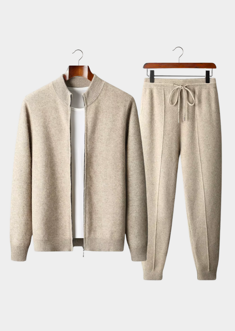 Men's Zip-Up Jumper and Trouser Set
