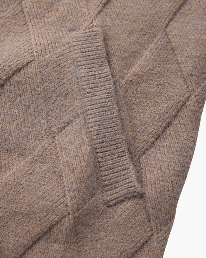 Men's Zip-Up Knit Jumper