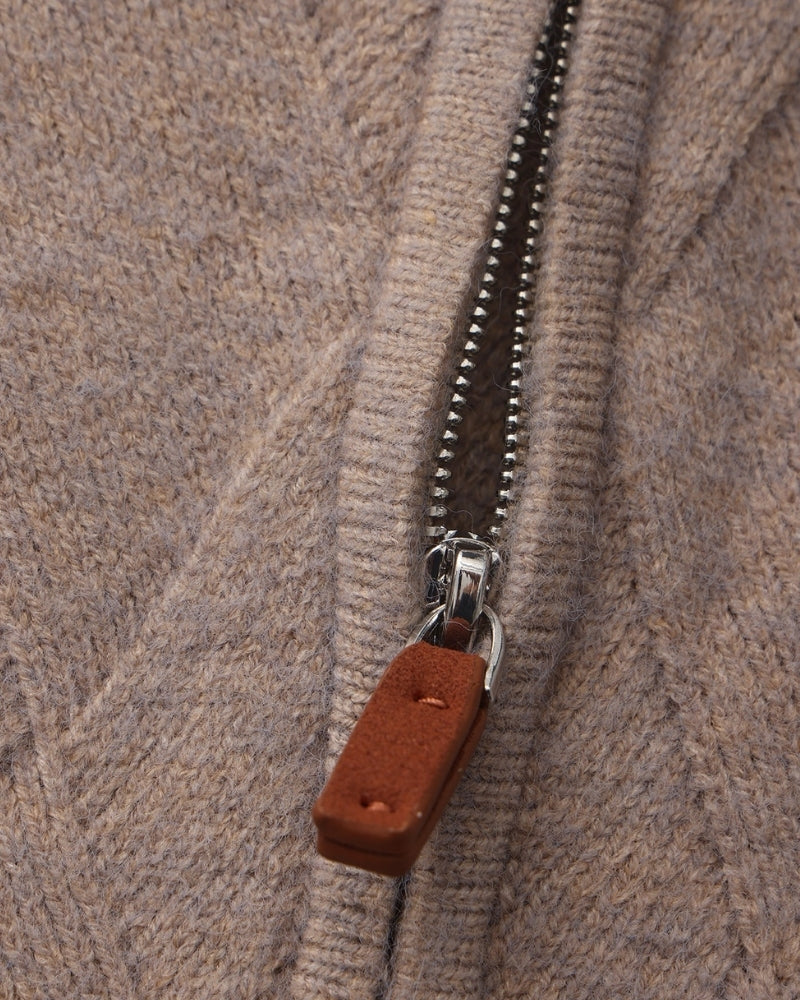 Men's Zip-Up Knit Jumper