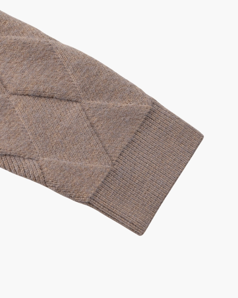 Men's Zip-Up Knit Jumper