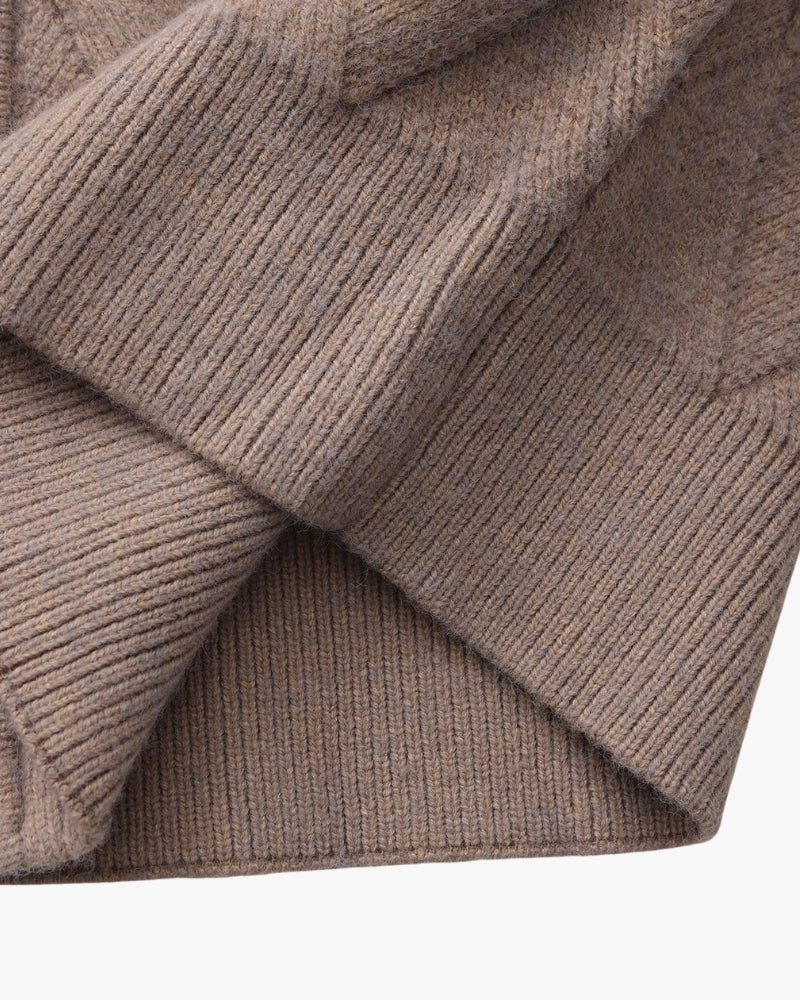 Men's Zip-Up Knit Jumper